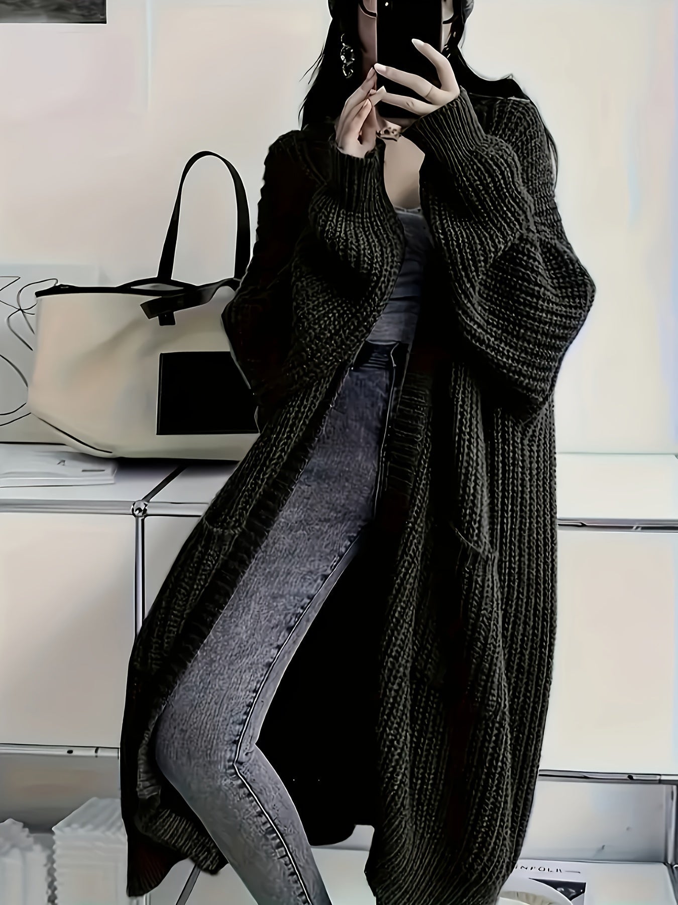 Gray™ | Women's Belted Cozy Cardigan in Gray
