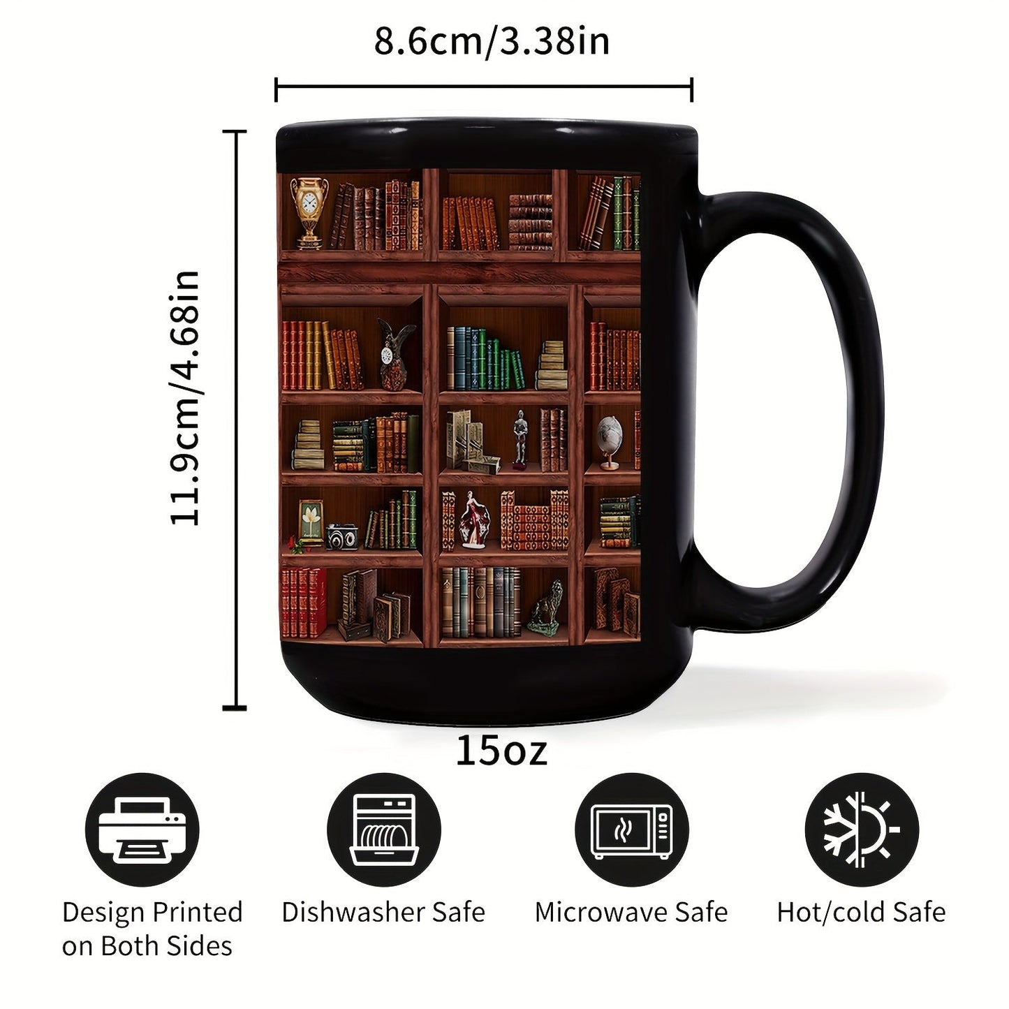 Tasse en céramique pour étagère de bibliothèque