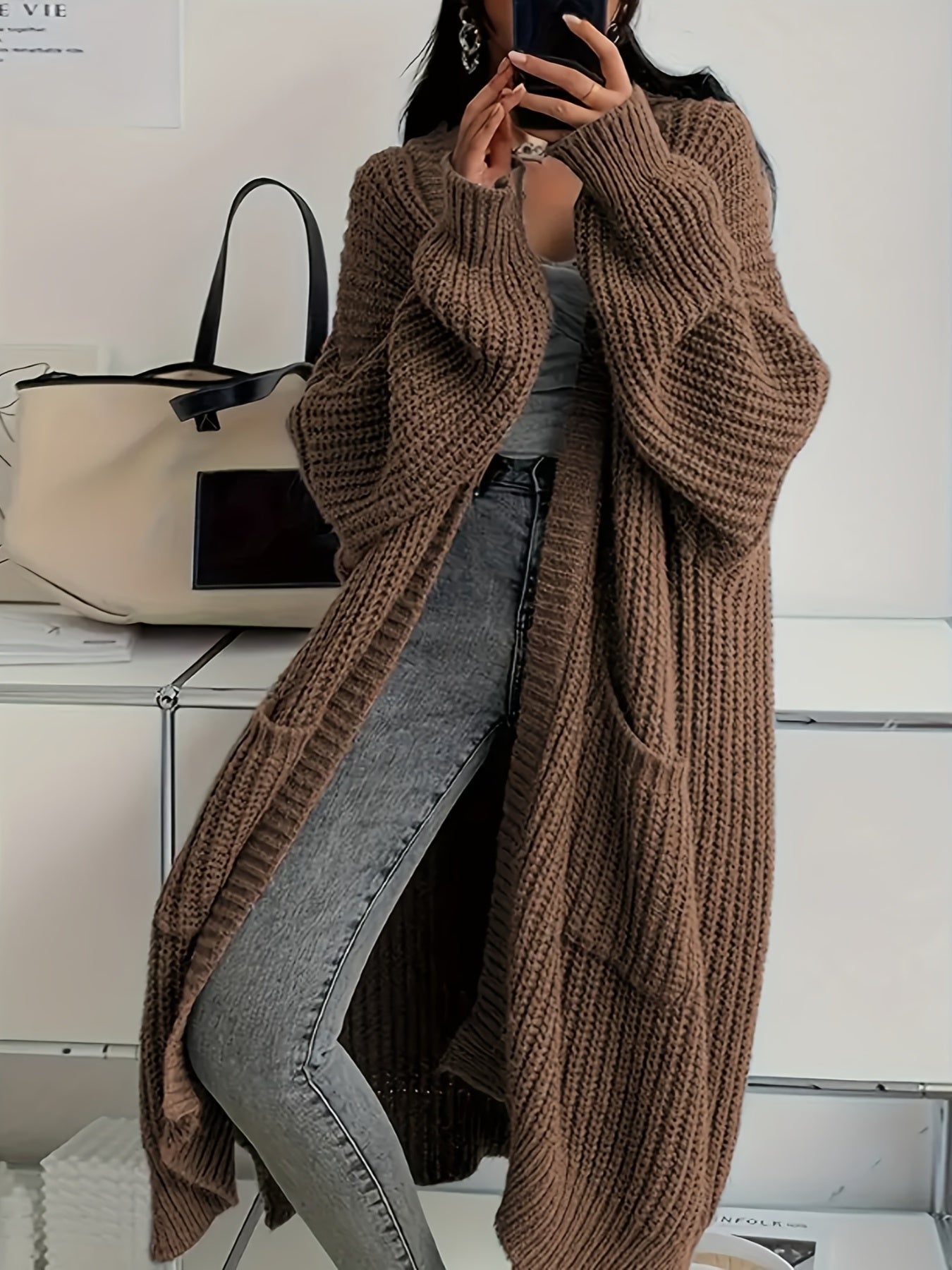 Gray™ | Women's Belted Cozy Cardigan in Gray