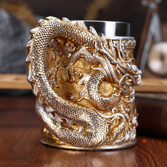 Chope à bière en acier inoxydable Dragon
