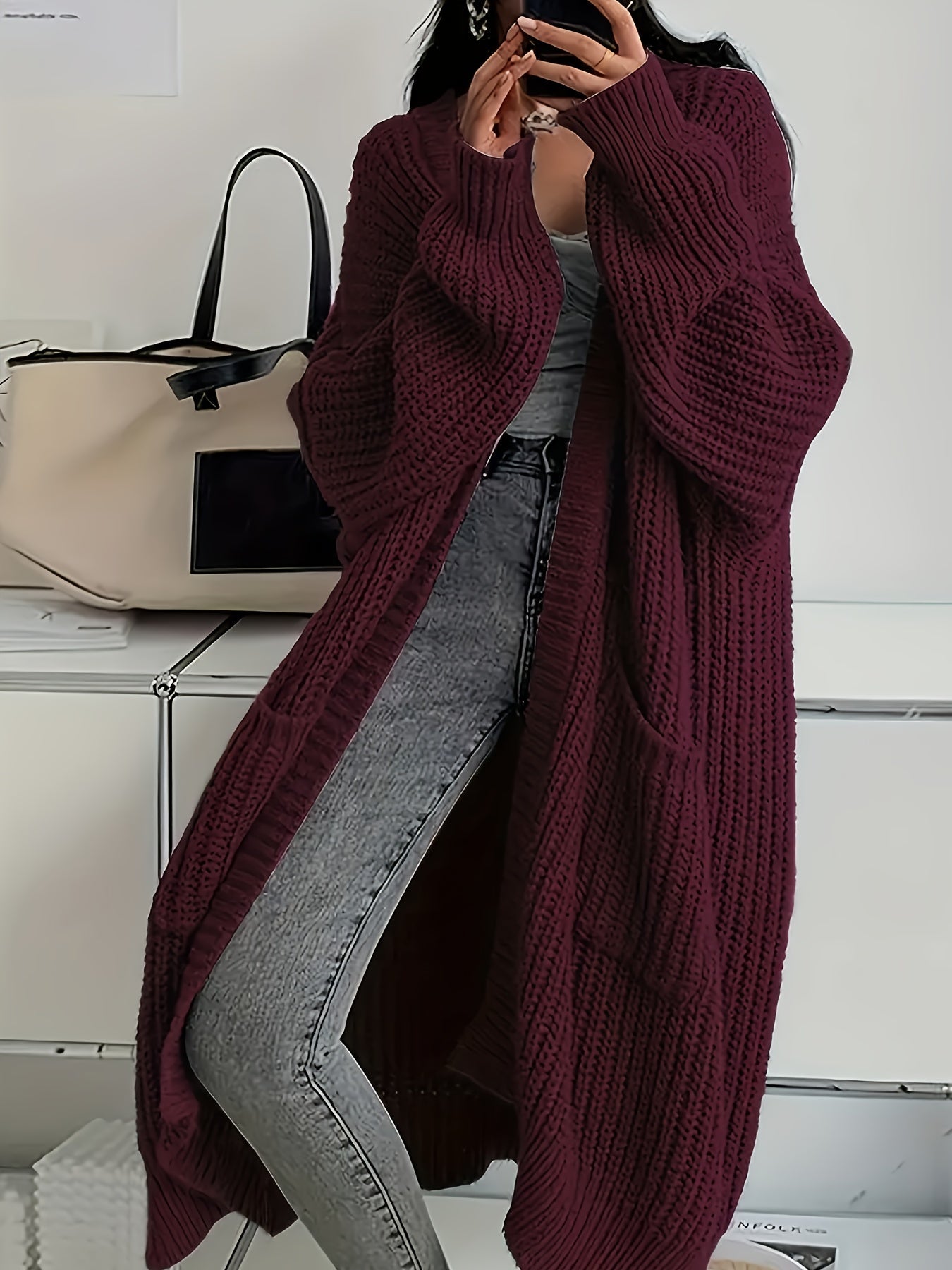 Gray™ | Women's Belted Cozy Cardigan in Gray