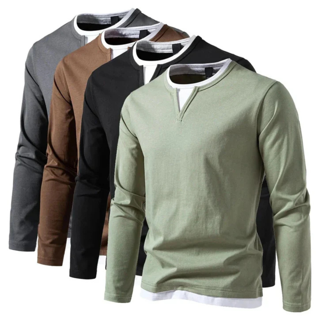 Bryan | V-Neck Long Sleeve Shirt