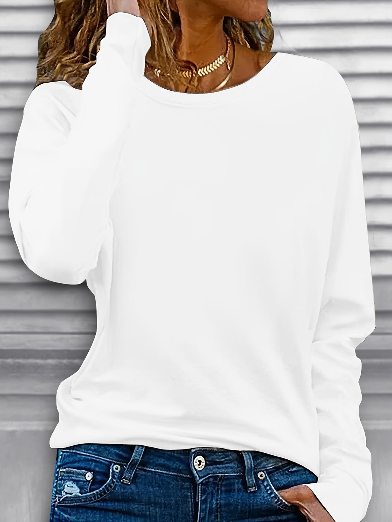 3™ | Trio of Casual Long Sleeve Crew Neck T-Shirts