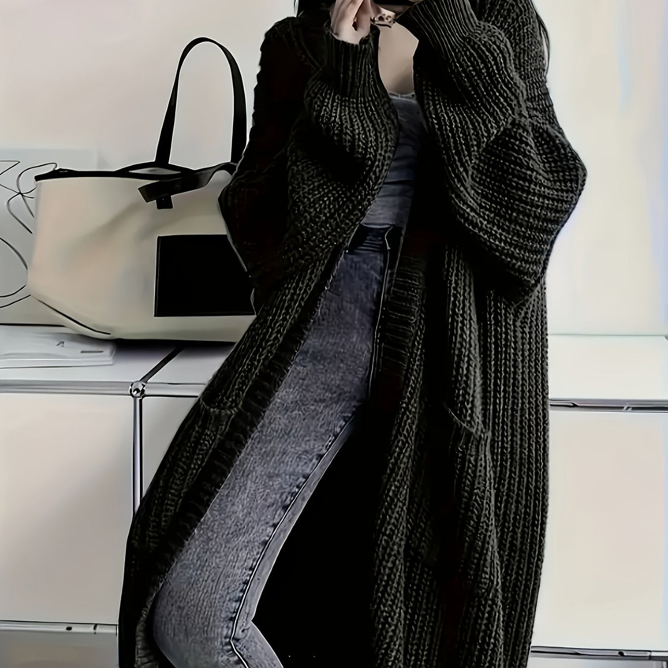 Gray™ | Women's Belted Cozy Cardigan in Gray
