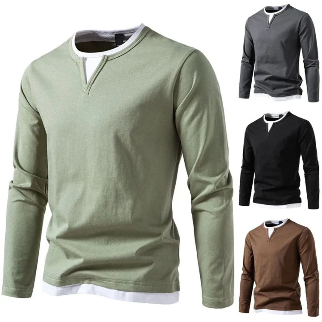 Bryan | V-Neck Long Sleeve Shirt