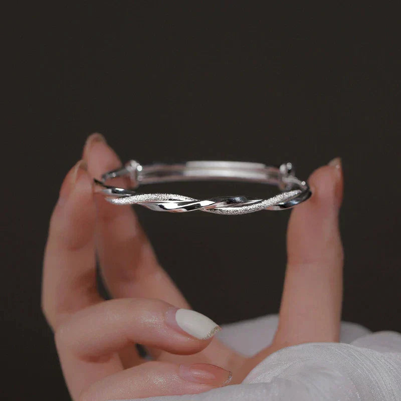Bracelet élégant en argent tressé