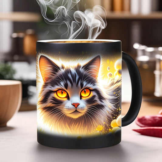 Tasse à café chat changeant de couleur