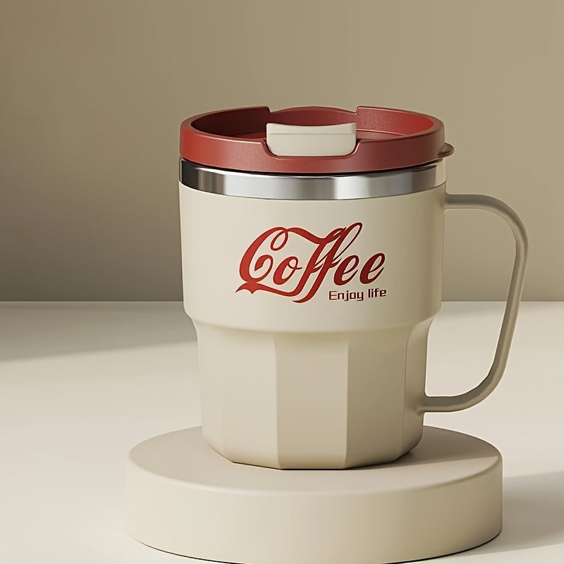 Tasse à café à double paroi avec couvercle