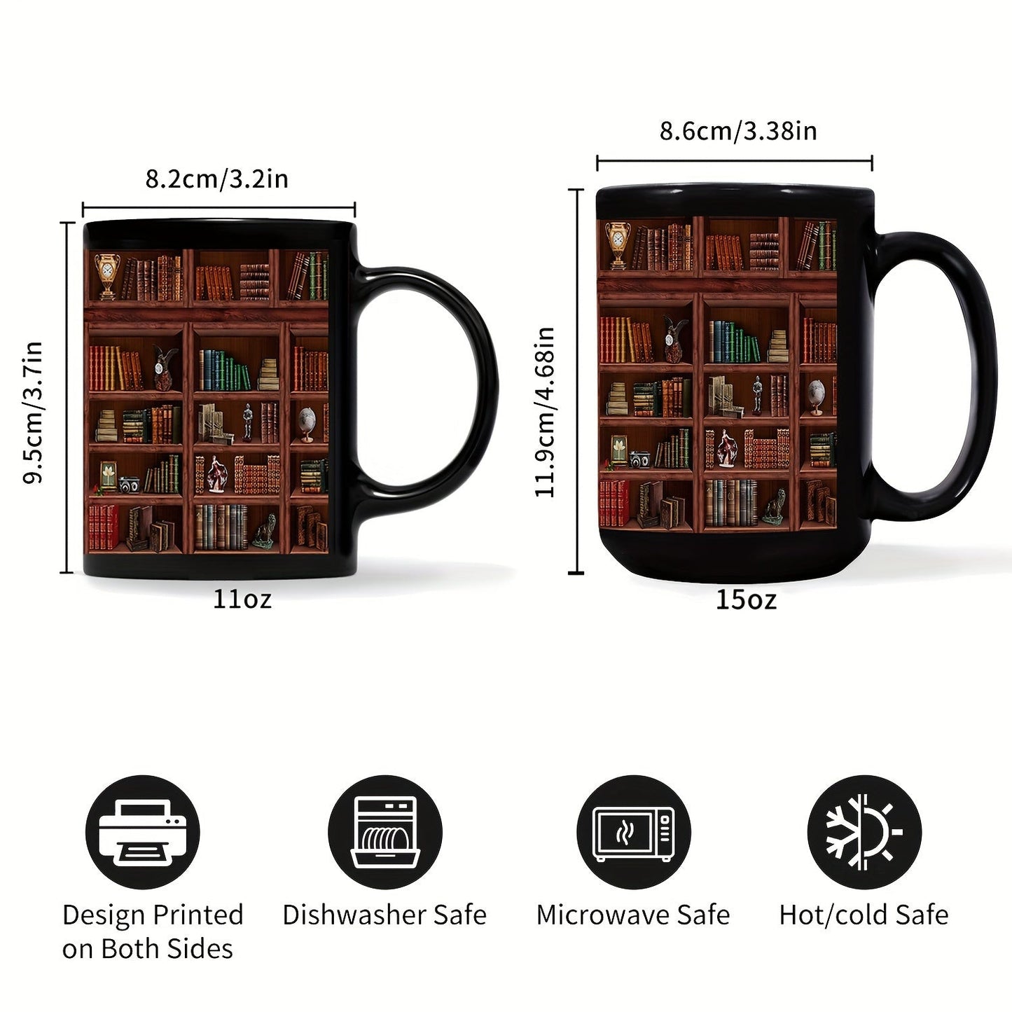 Tasse en céramique pour étagère de bibliothèque