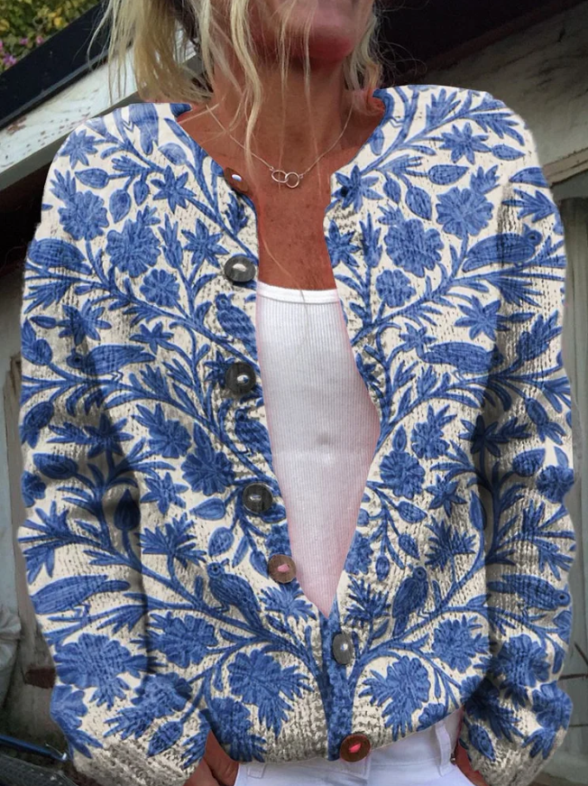 Lowri | Floral Patterned Cardigan