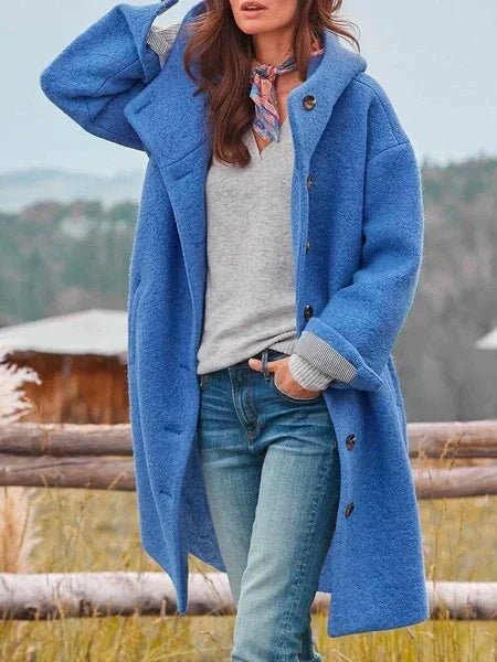 Faye – Coat with Buttons and Hood