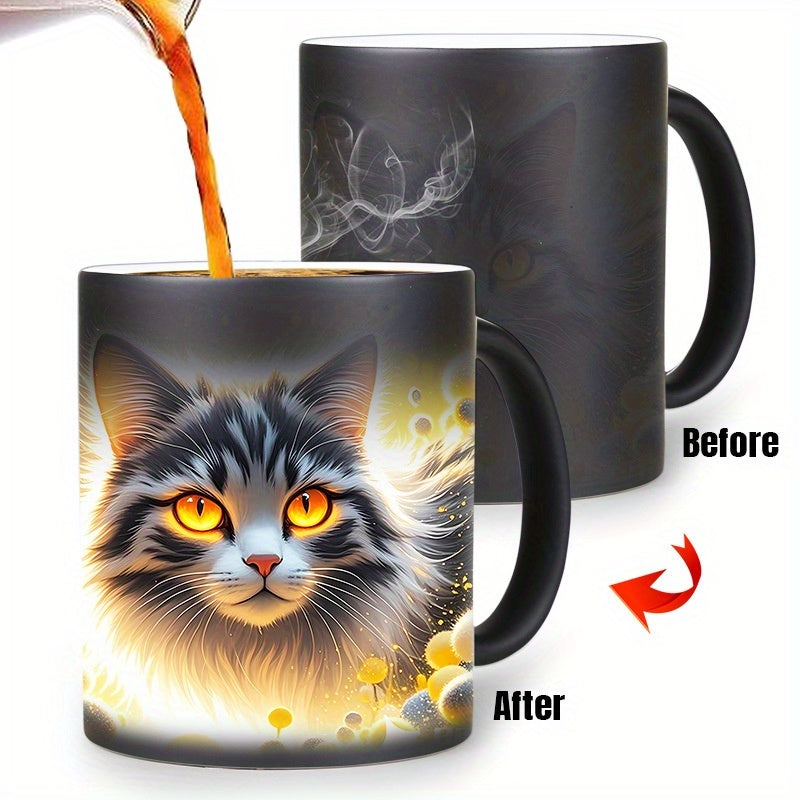 Tasse à café chat changeant de couleur