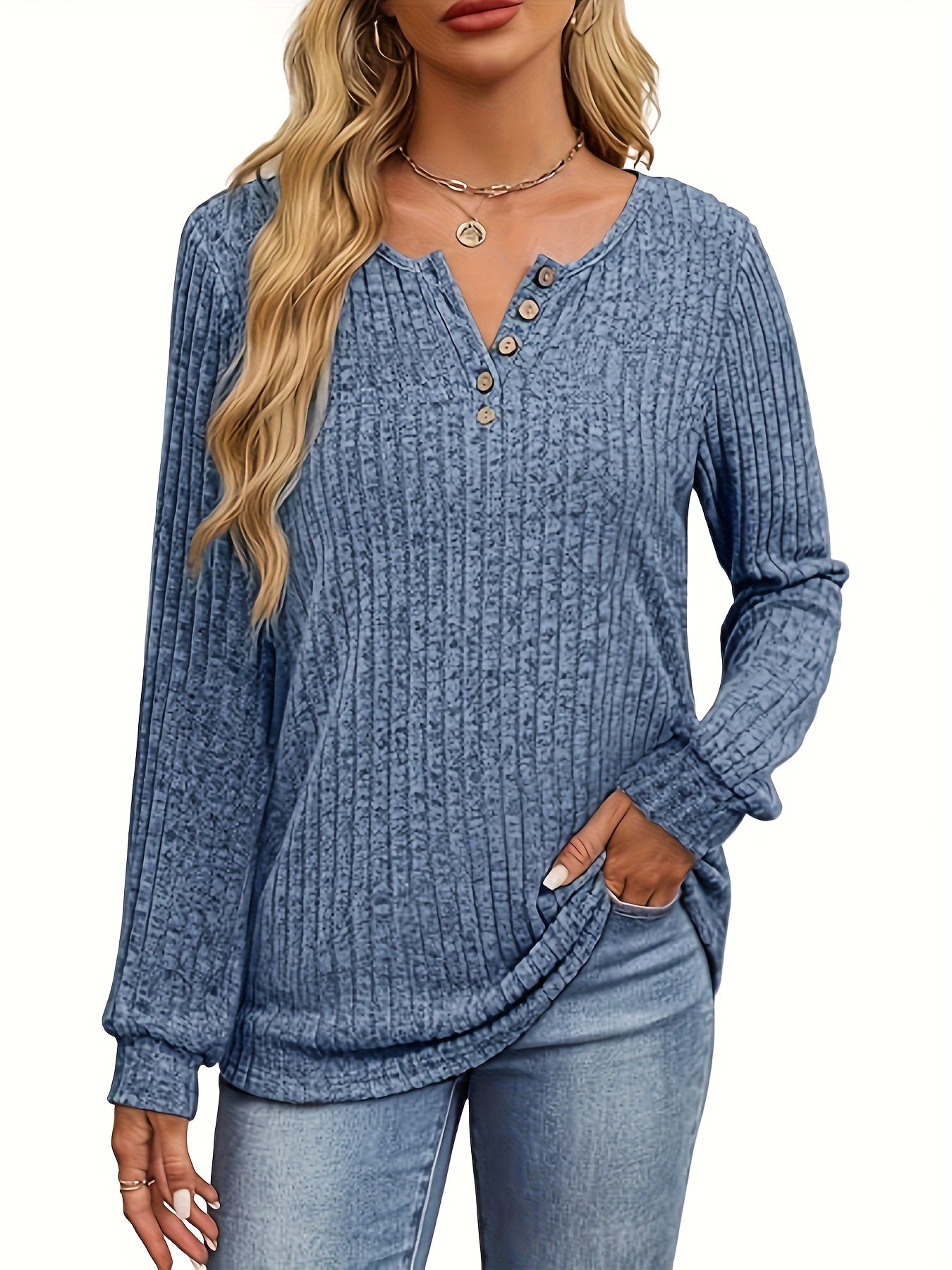 3-Pack of Comfortable Ribbed V-Neck T-Shirts