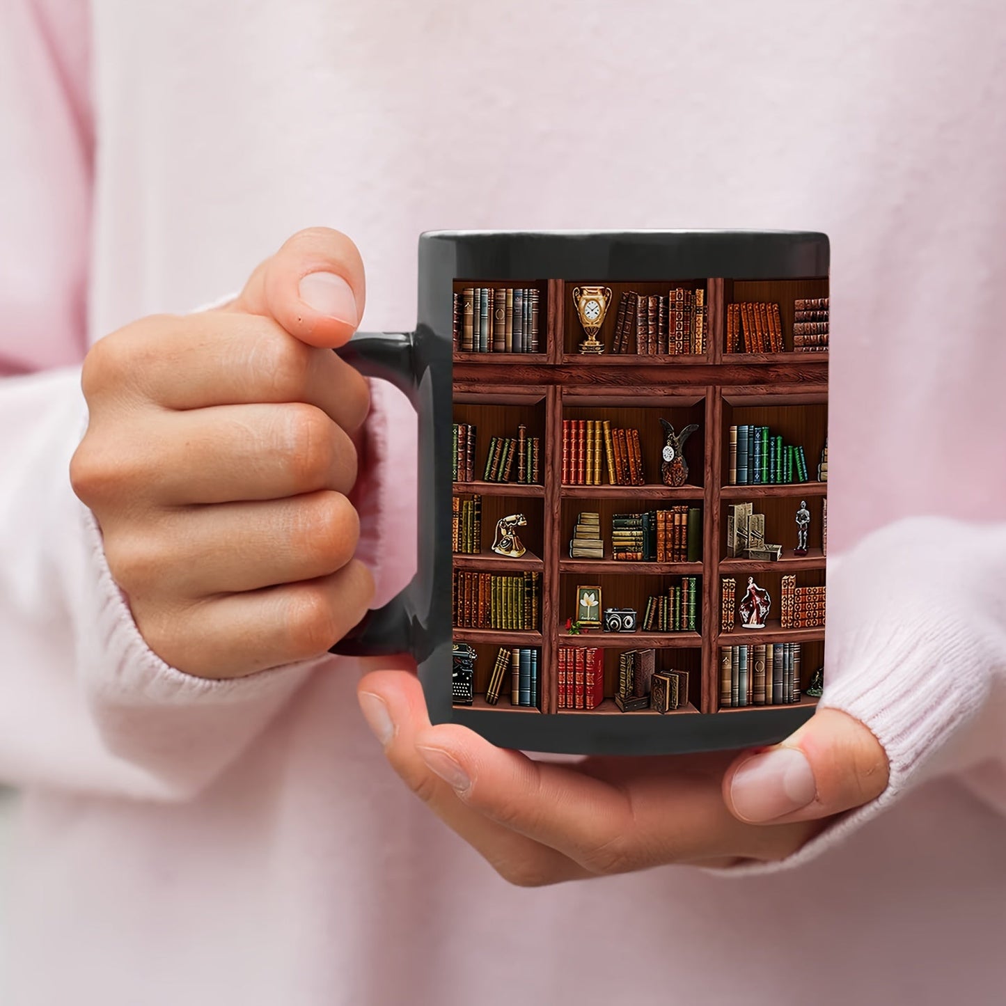Tasse en céramique pour étagère de bibliothèque