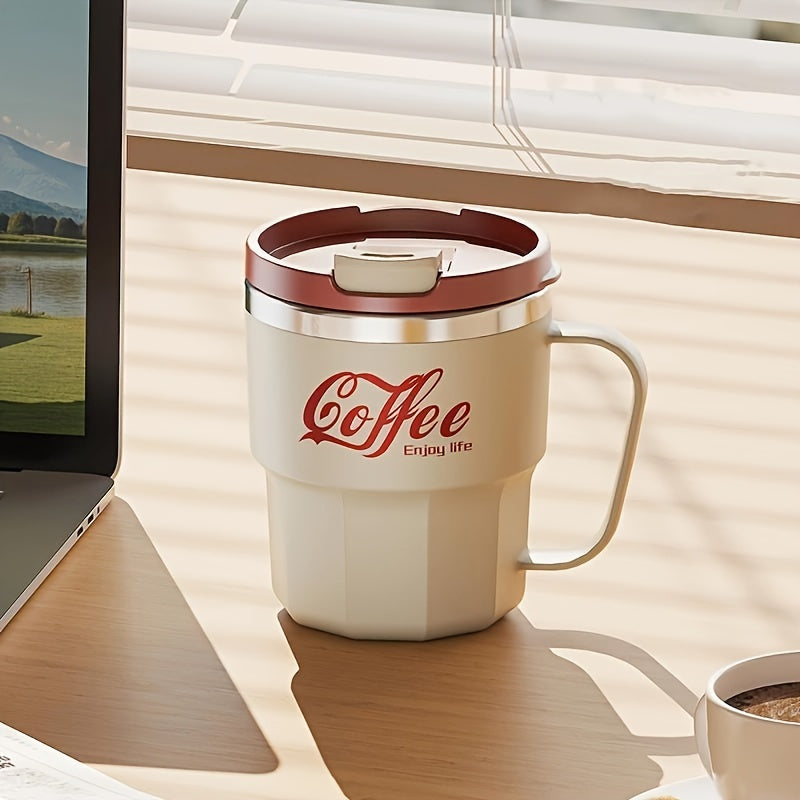 Tasse à café à double paroi avec couvercle