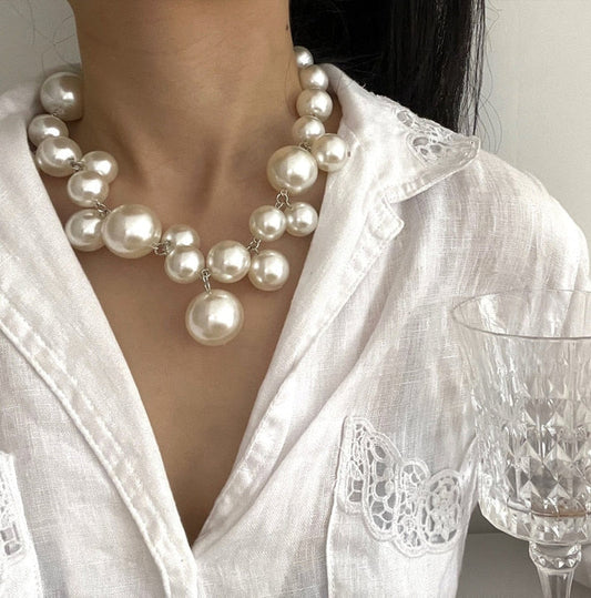 Collier ras du cou en perles pour femme | Design perlé audacieux