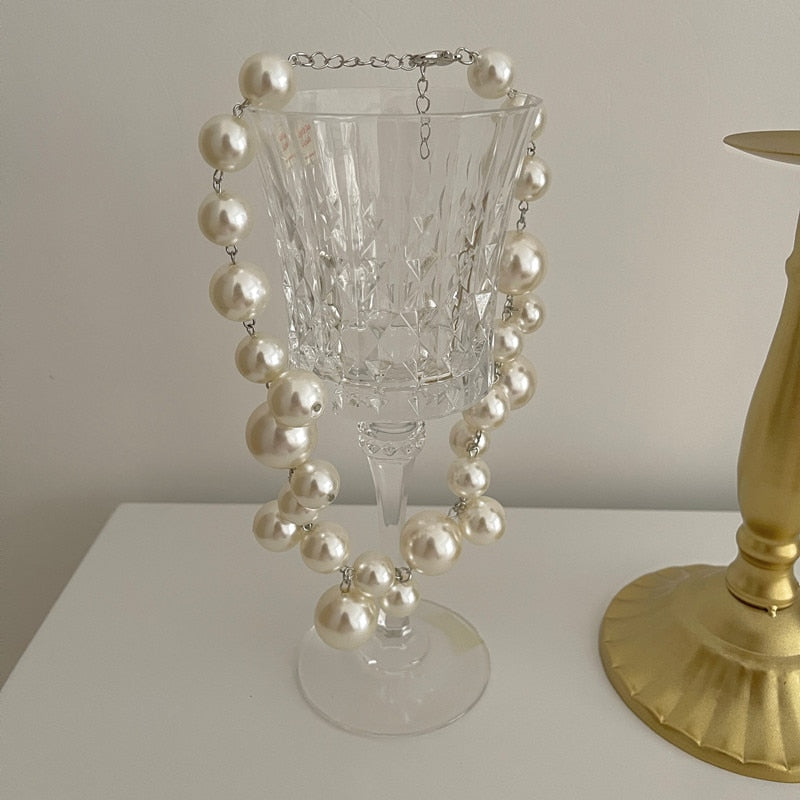 Collier ras du cou en perles pour femme | Design perlé audacieux
