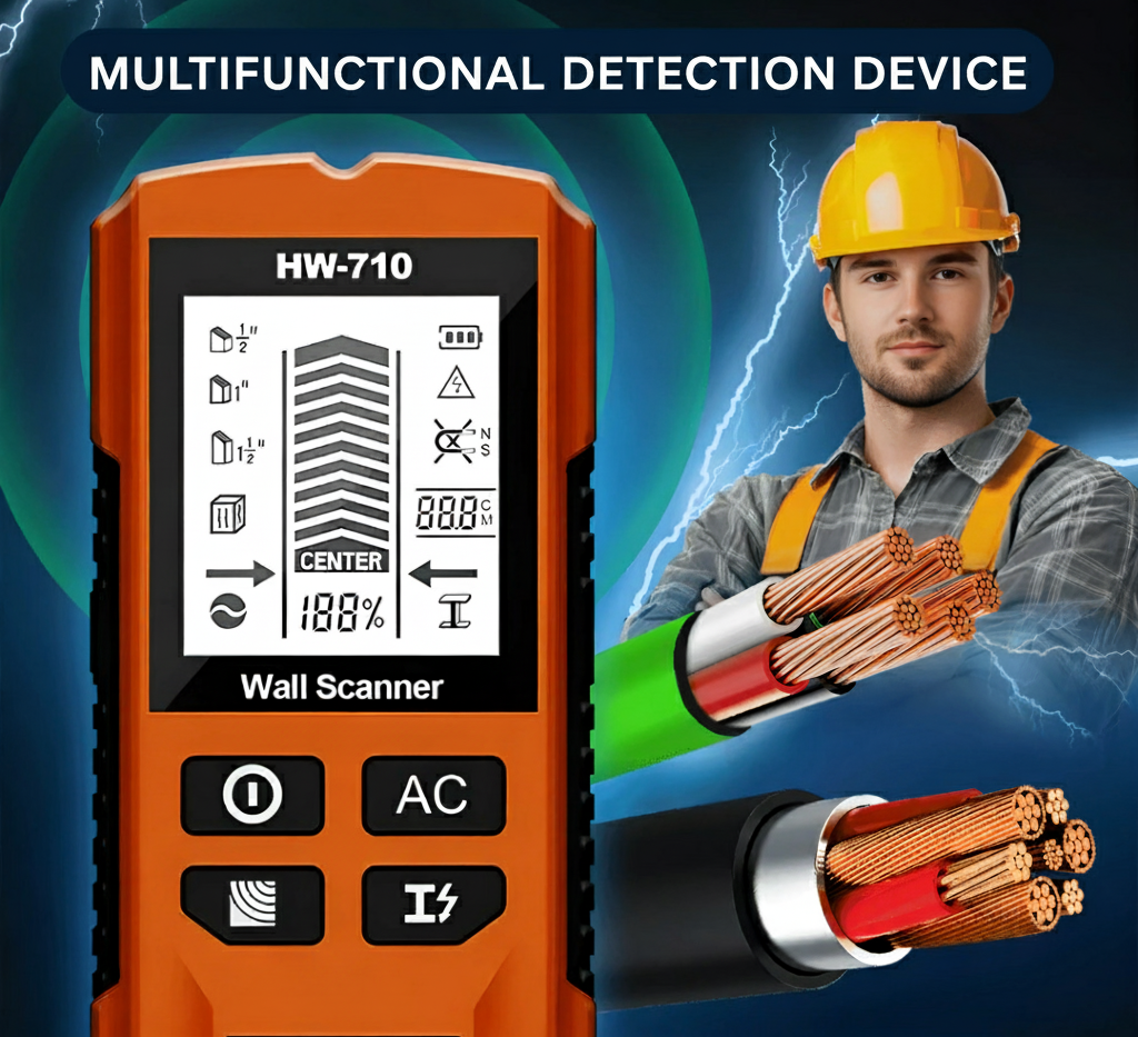 WallScan™ Pro – Versatile Detector for Metal, Wood, and Cables