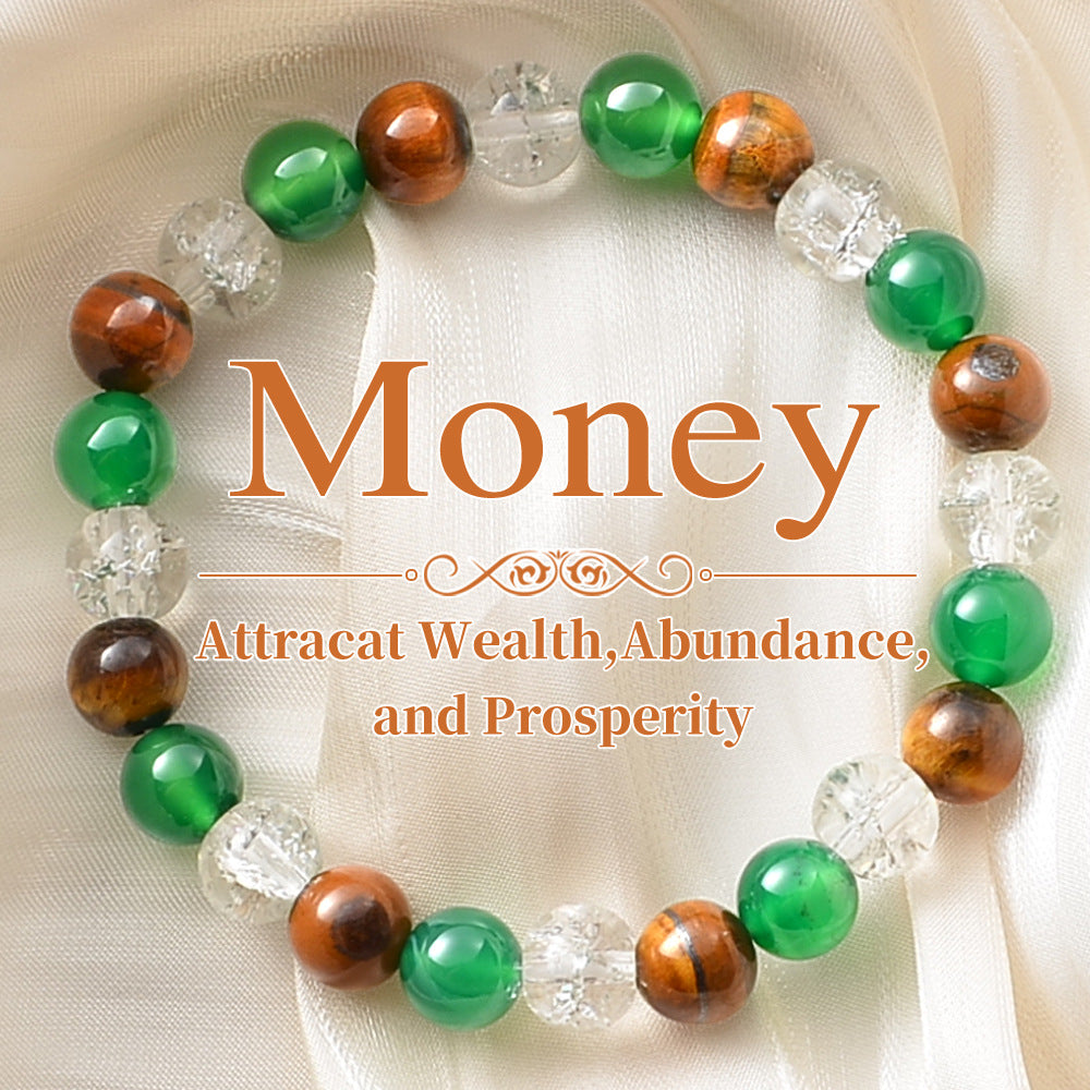Natural Tiger Eye White Crystal Bracelet