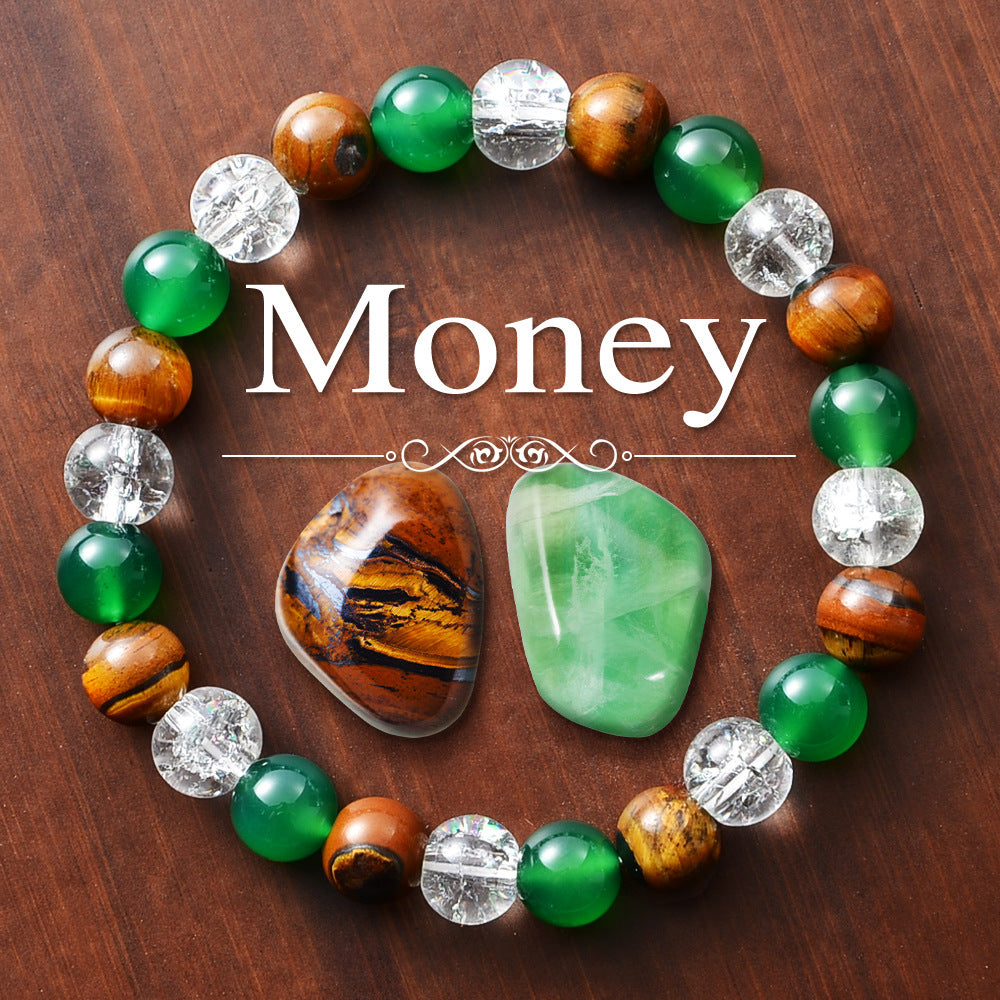 Natural Tiger Eye White Crystal Bracelet