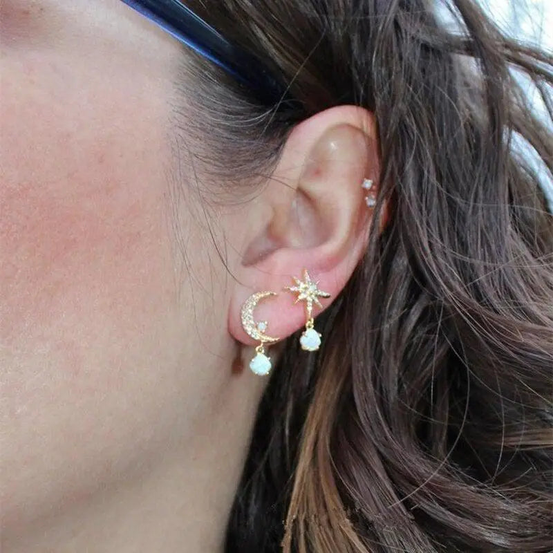 Boucles d'oreilles lunaires et célestes