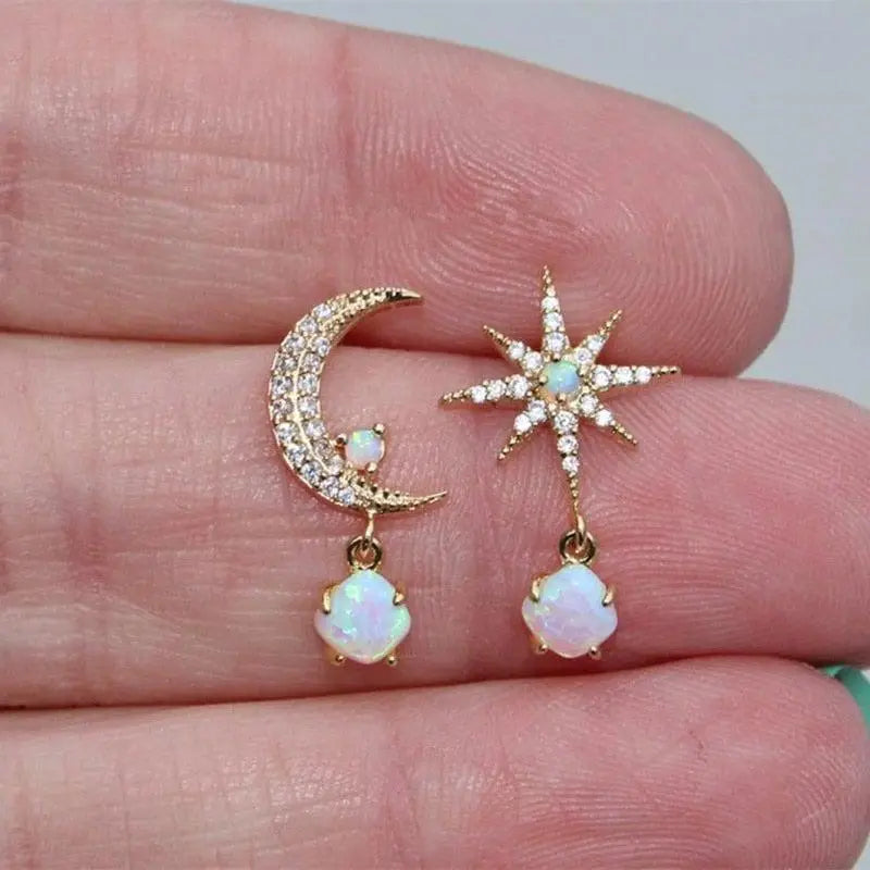 Boucles d'oreilles lunaires et célestes