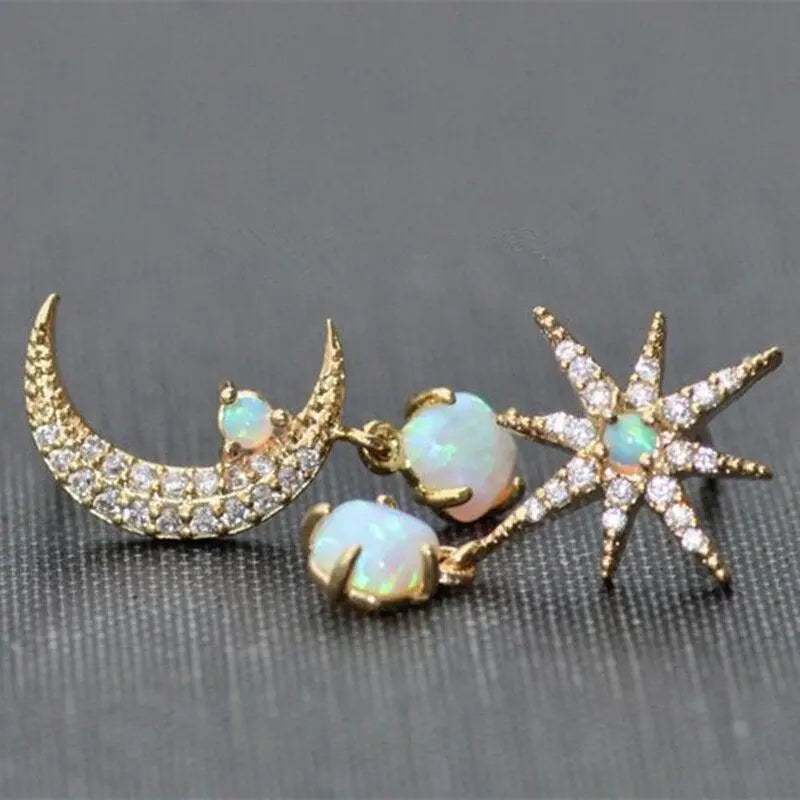 Boucles d'oreilles lunaires et célestes