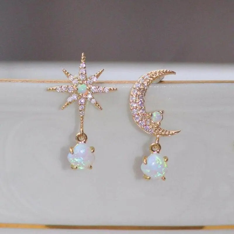 Boucles d'oreilles lunaires et célestes