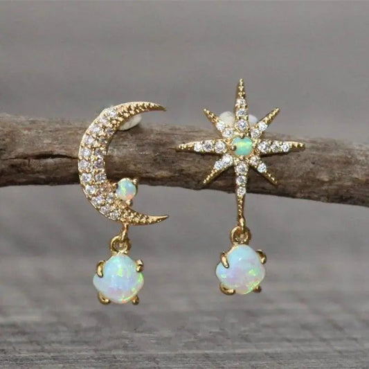 Boucles d'oreilles lunaires et célestes