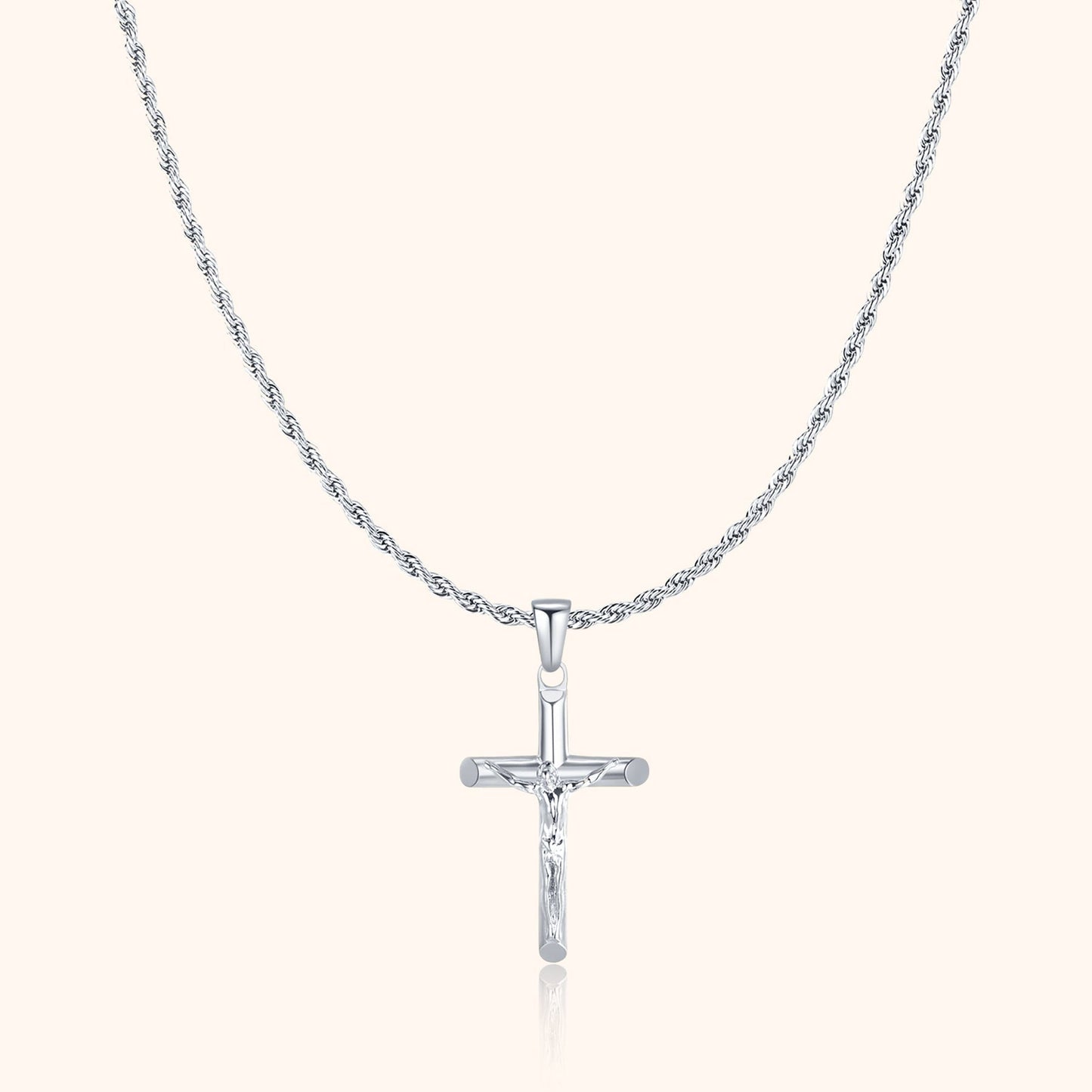 Chaîne avec pendentif croix pour homme Salvator