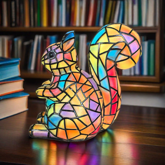 Nino | Magical Squirrel Lamp Made of Colorful Glass