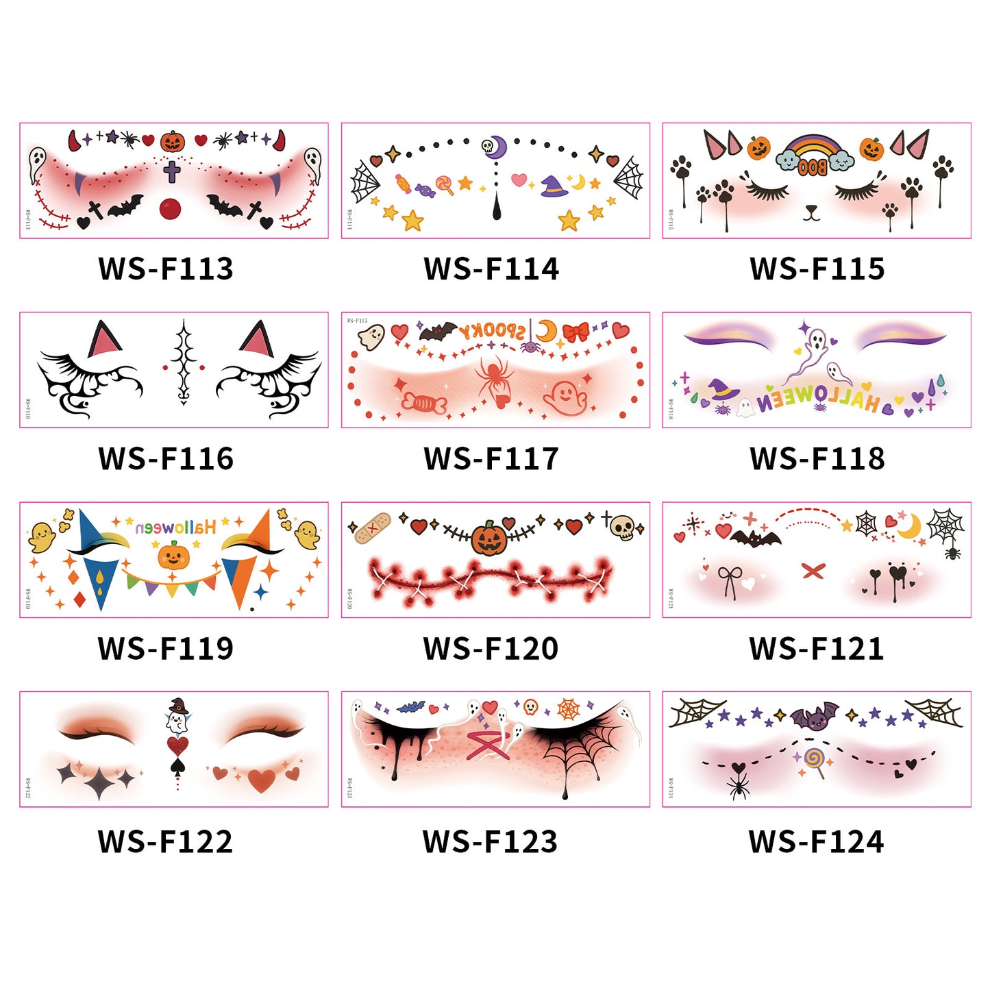 Cute Halloween Ghost Makeup Stickers
