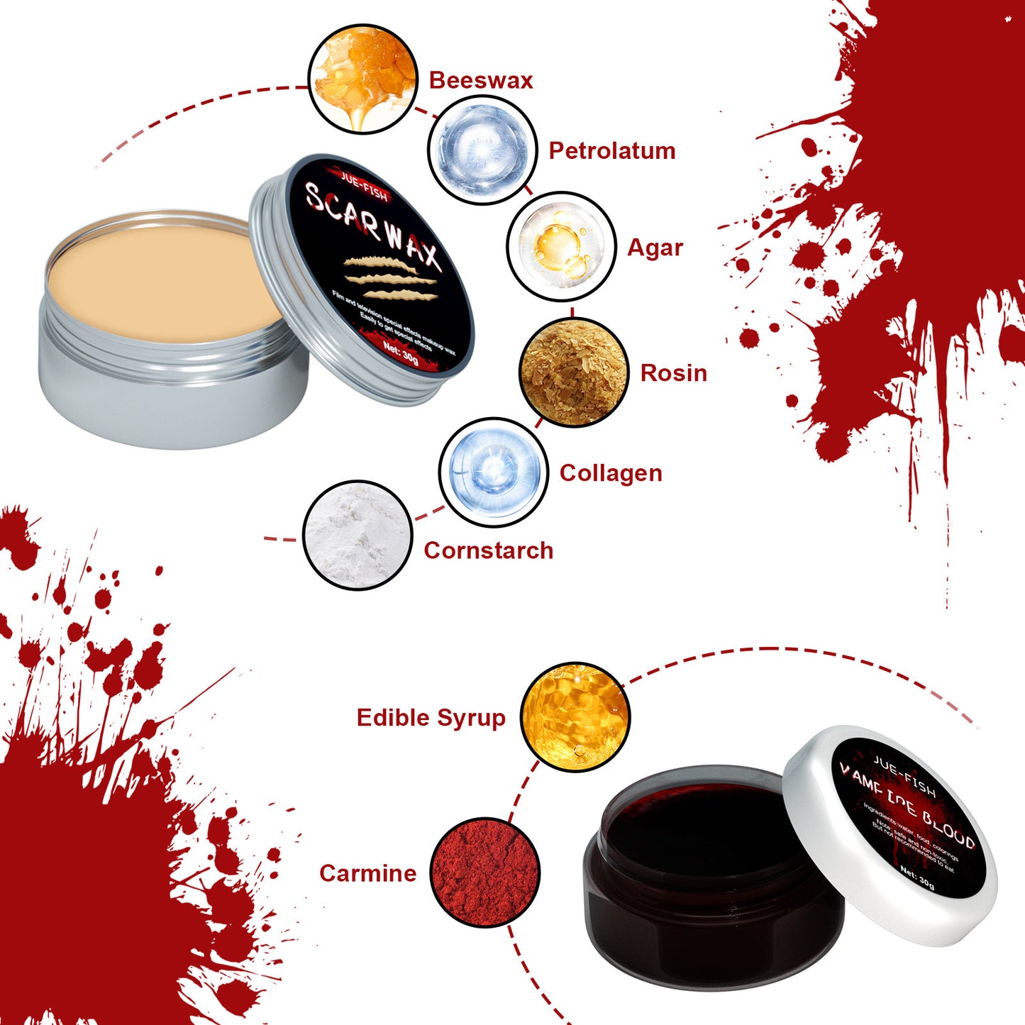 Halloween Simulation Plasma Skin Wax Shaping Scar And Wound Makeup Props