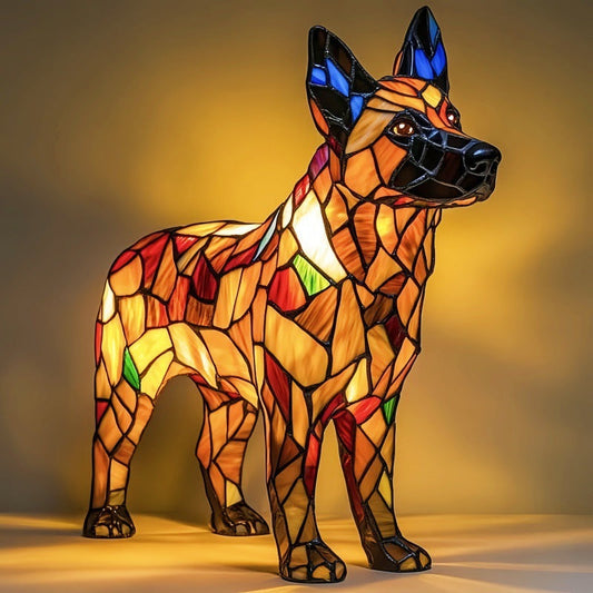 Bandit | Magical Dog Lamp Made of Colorful Glass