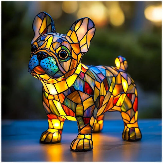 Bruno | Magical Dog Lamp Made of Colored Glass