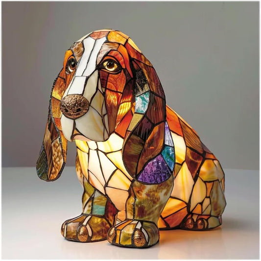 Canelle | Magical Dog Lamp Made of Colorful Glass