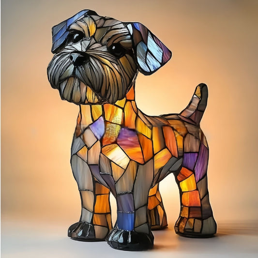 Rocky | Magical Dog Lamp Made of Colored Glass