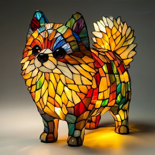 Fifi | Magical Dog Lamp Made of Colored Glass