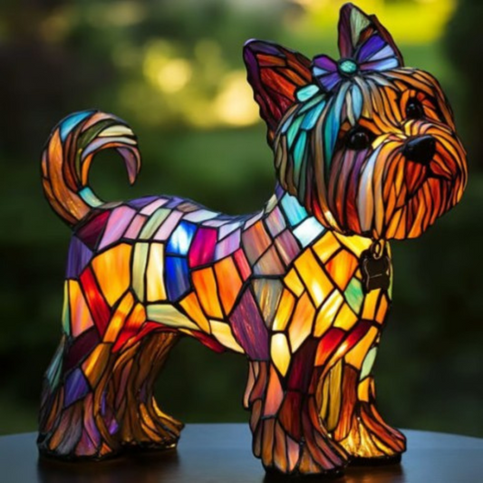 Zouzou | Magical Dog Lamp Made of Colored Glass