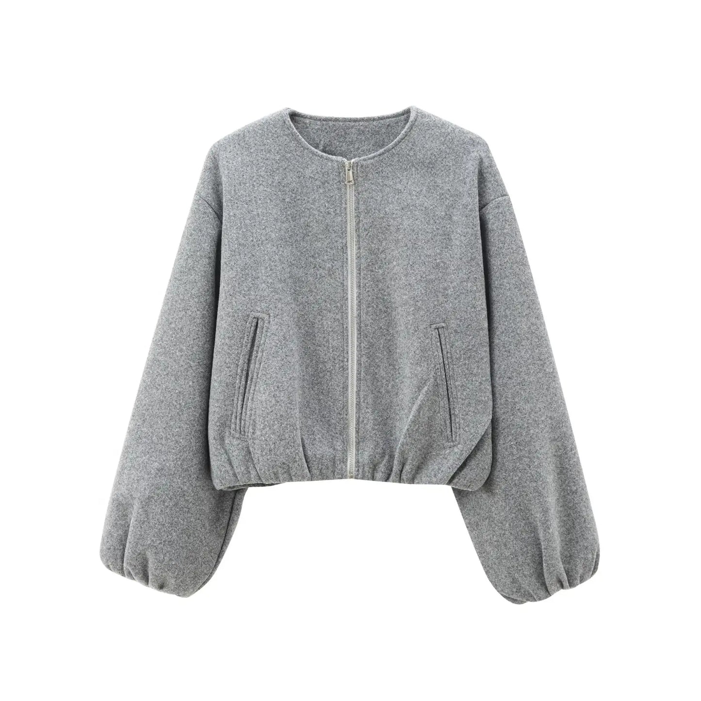 Rits™ Women's Red Zipper Bomber Jacket