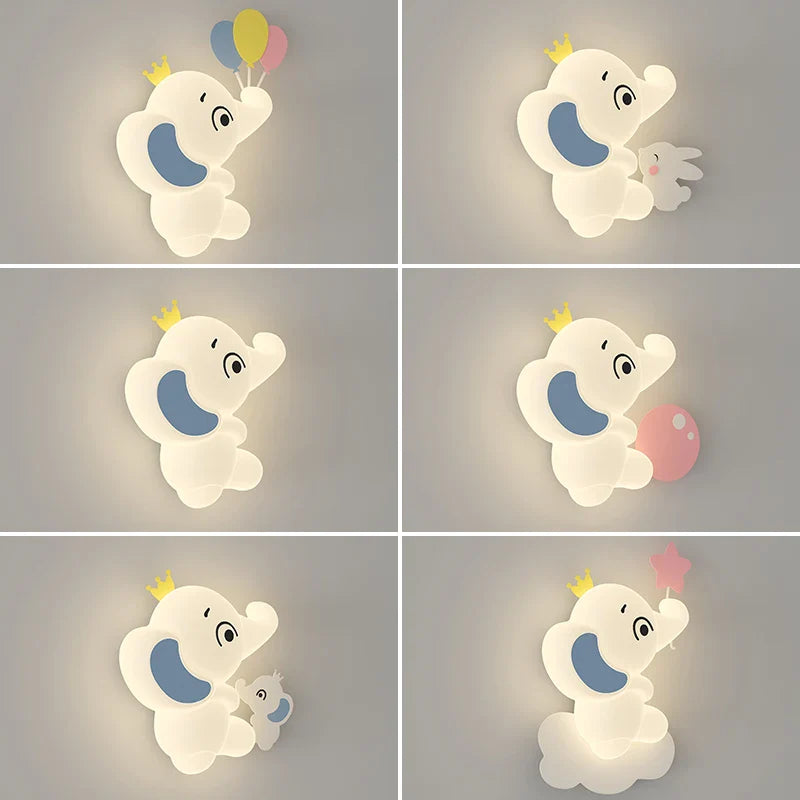 Bélo™ Elephant LED Wall Lamp – Adjustable Lighting for Kids' Rooms