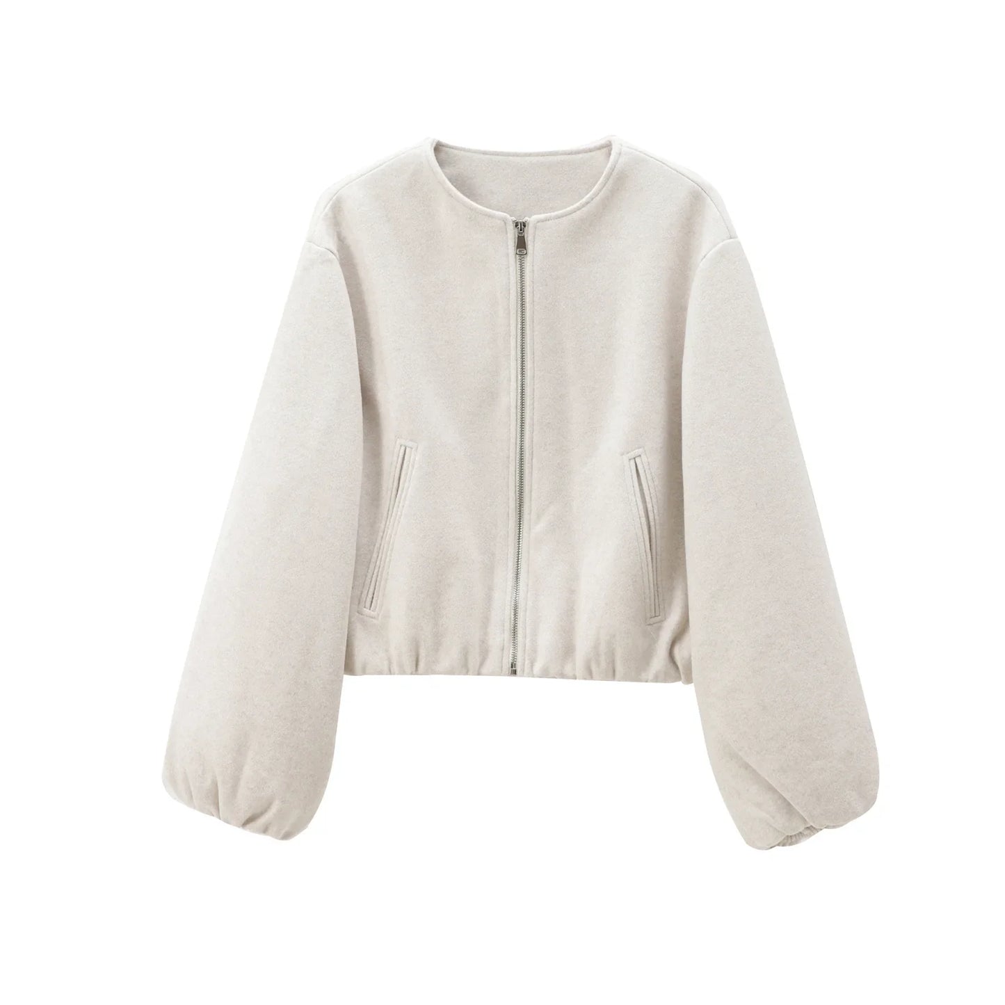 Rits™ Women's Red Zipper Bomber Jacket