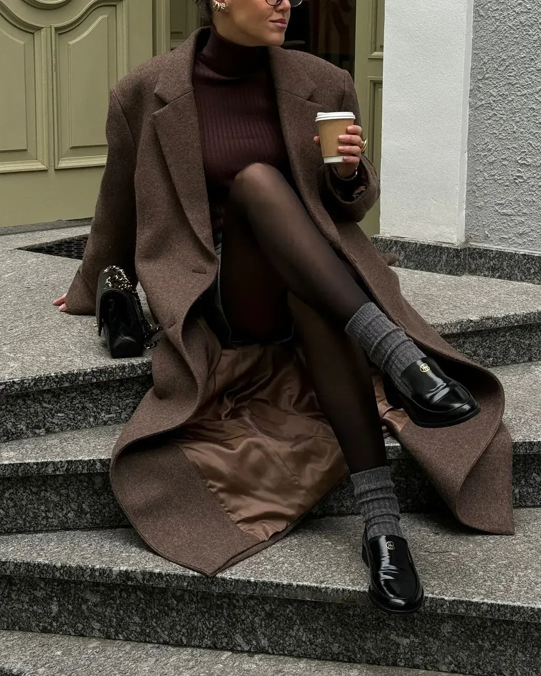 Clémence – Stylish Coffee Coat
