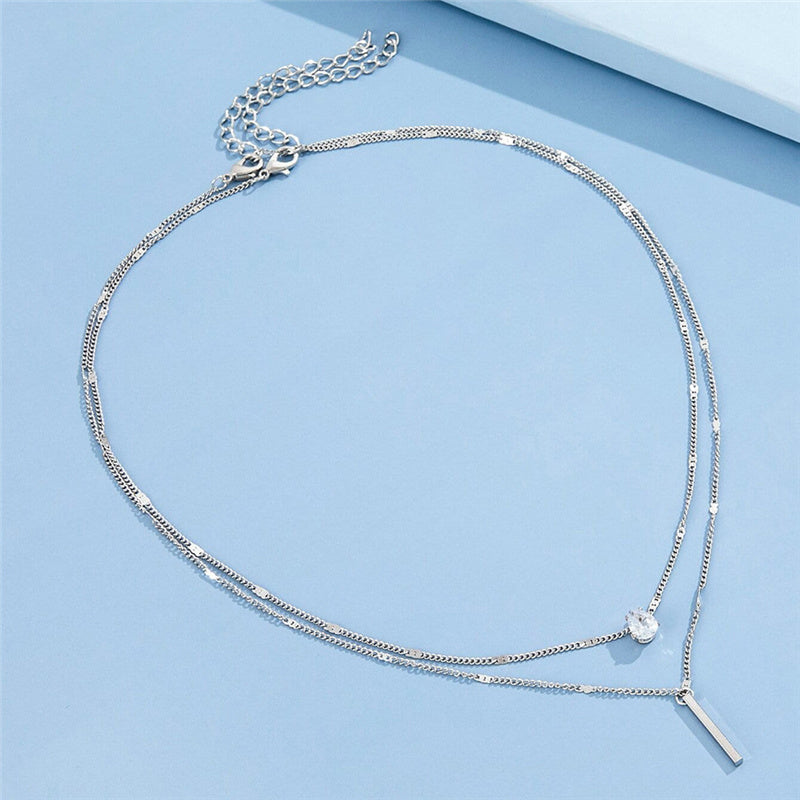 Ensemble de colliers avec pendentif en or et paillettes pour le cou