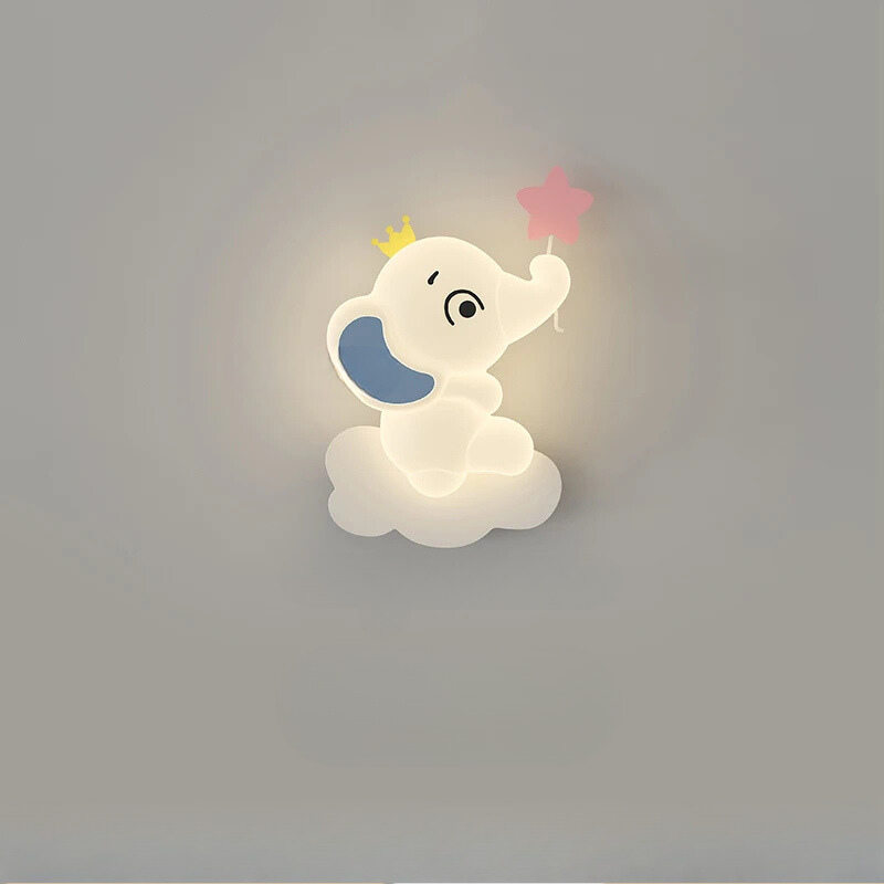 Bélo™ Elephant LED Wall Lamp – Adjustable Lighting for Kids' Rooms