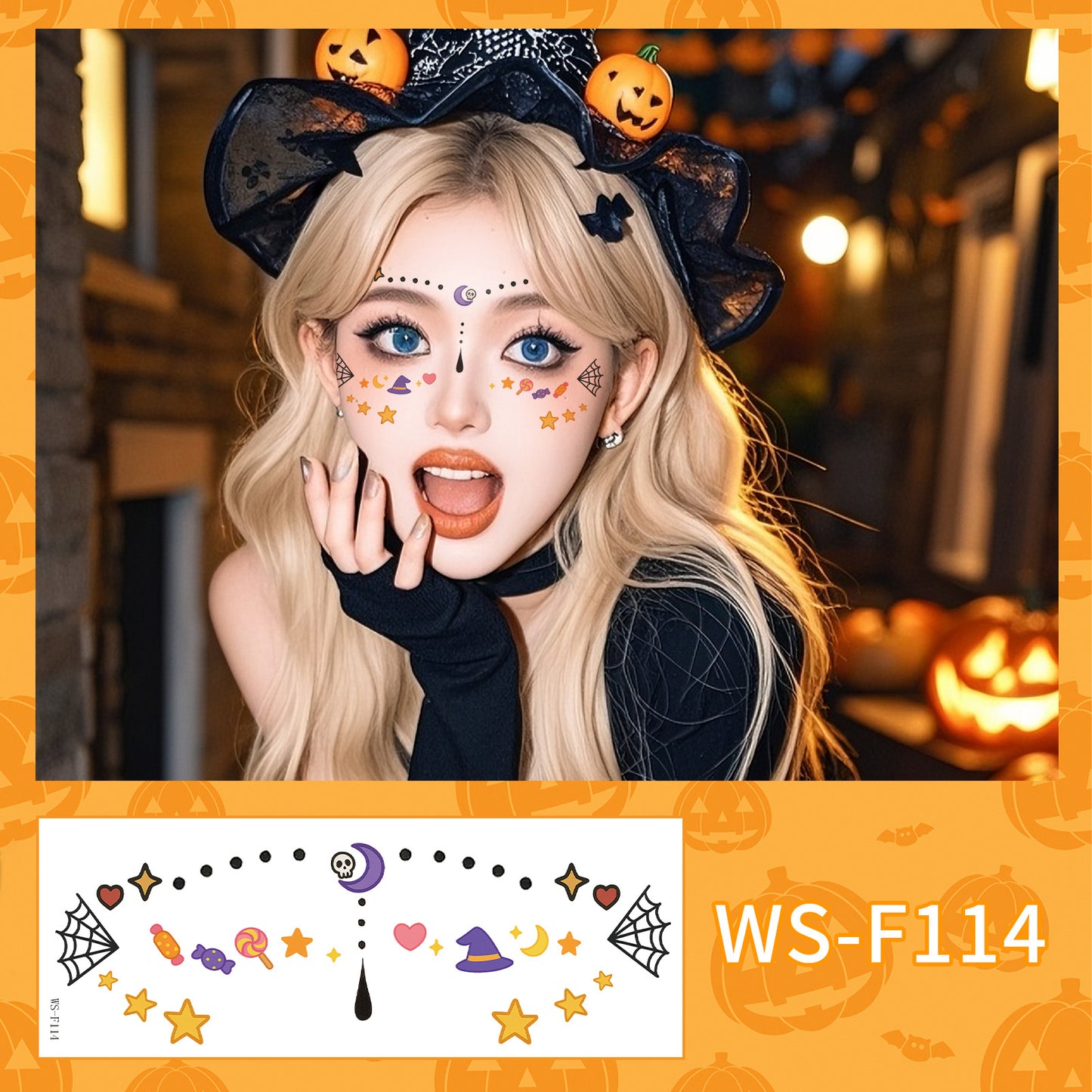 Cute Halloween Ghost Makeup Stickers