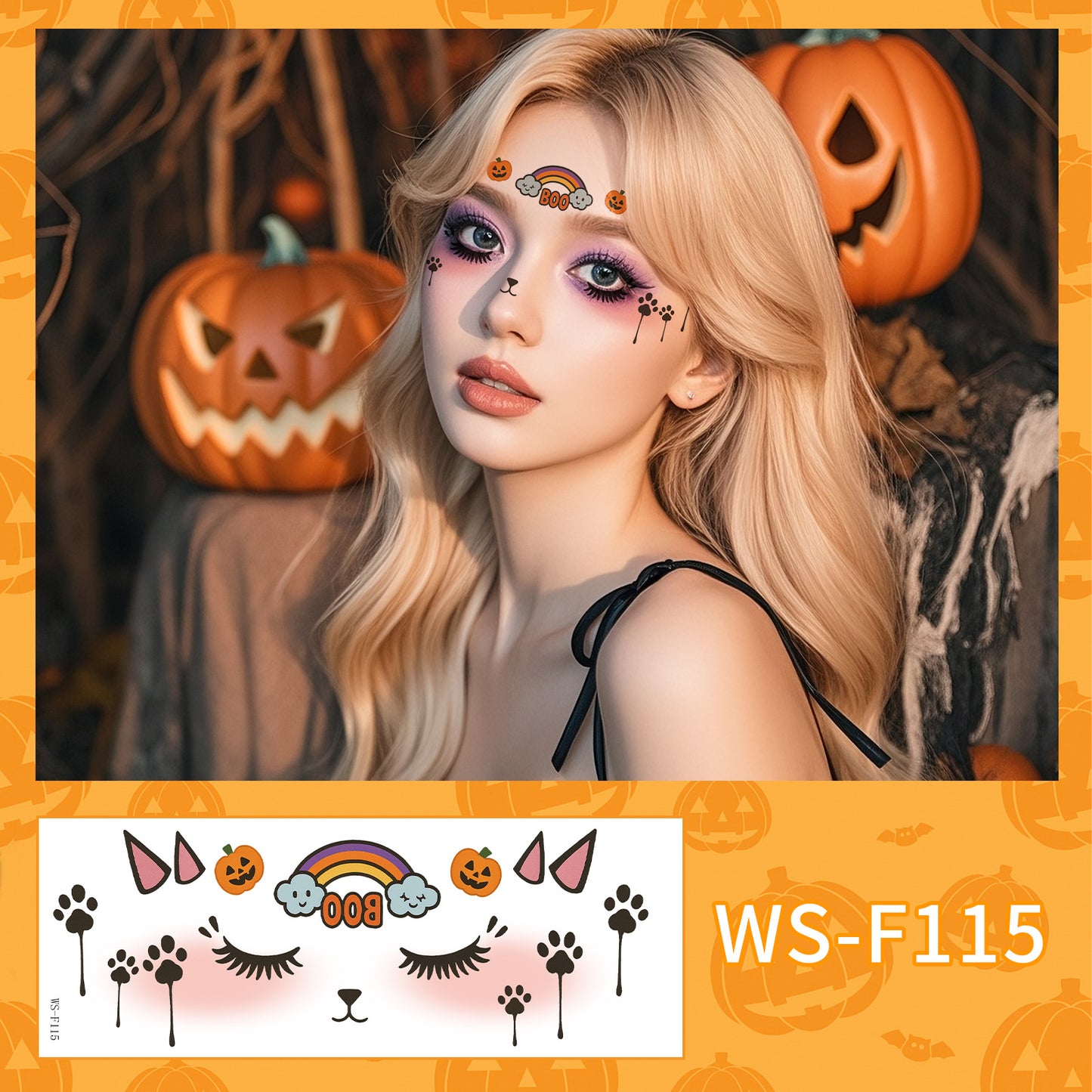 Cute Halloween Ghost Makeup Stickers