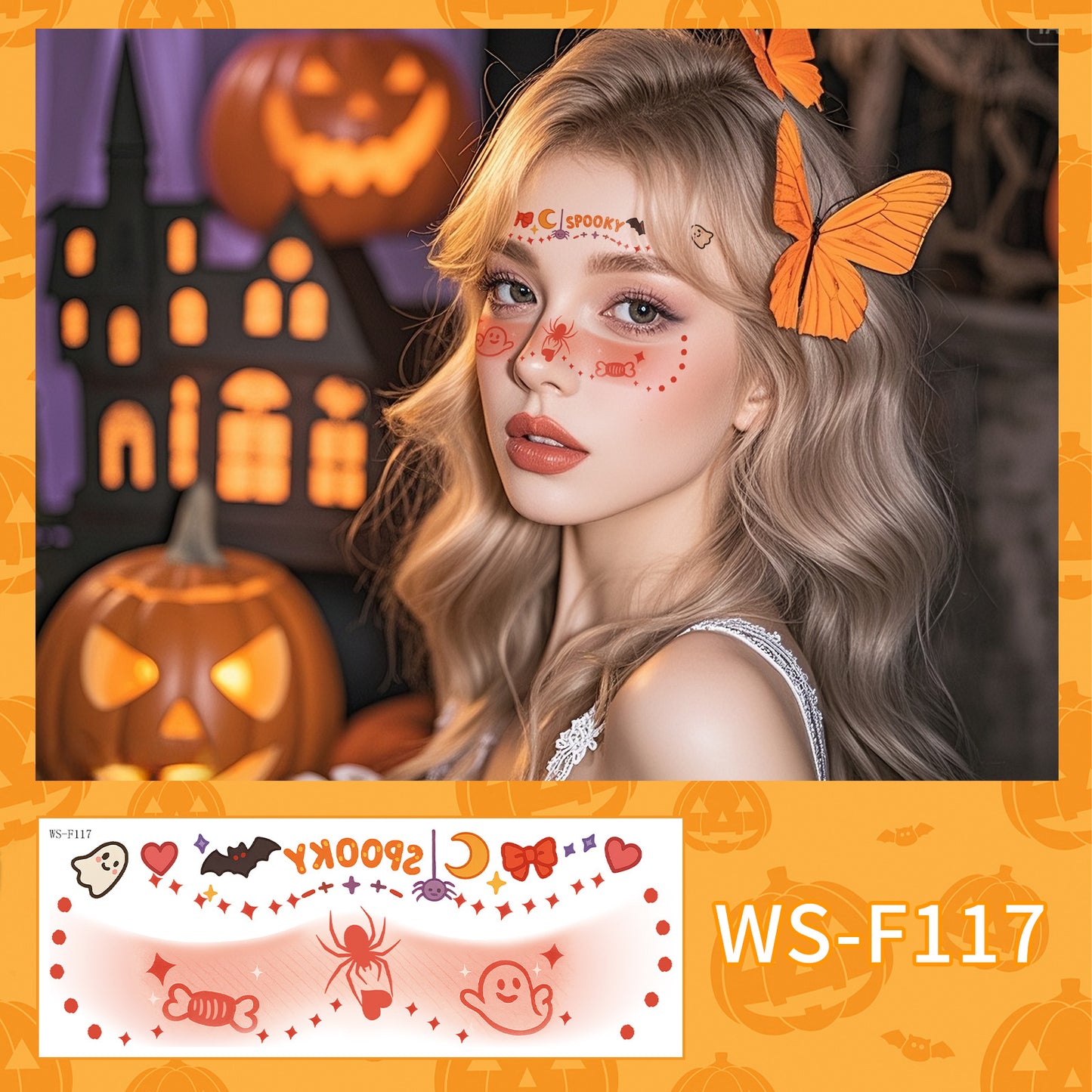 Cute Halloween Ghost Makeup Stickers