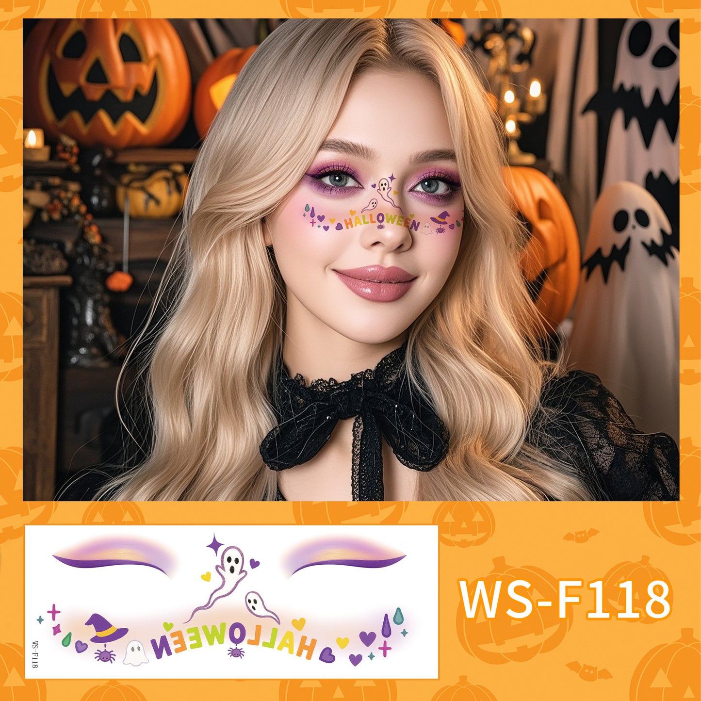 Cute Halloween Ghost Makeup Stickers