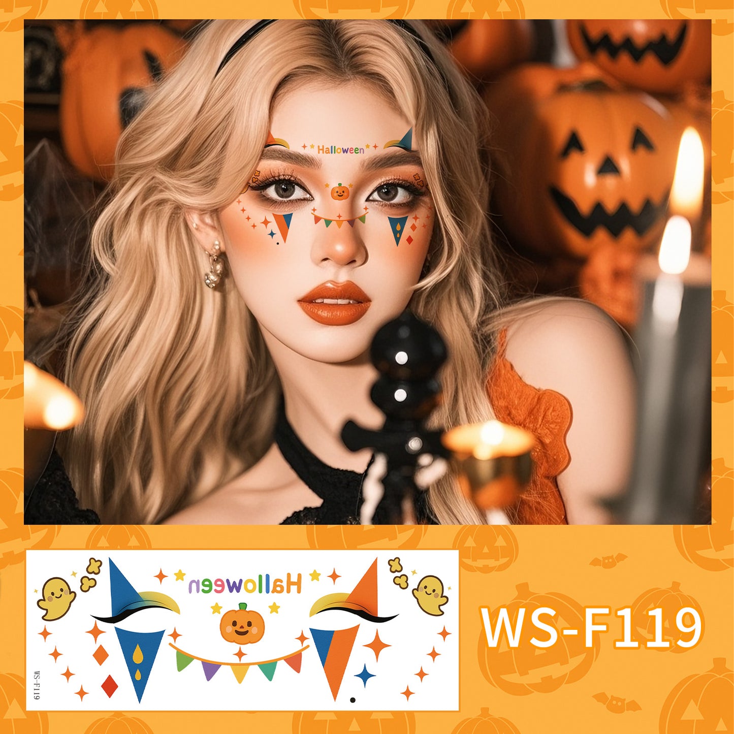 Cute Halloween Ghost Makeup Stickers